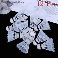 F1MY 12 Pcs White Plastic Badminton Ball Shuttlecos Sport Training Sport f1my