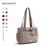 กระเป๋าแฟชั่น BAGSMART กระเป๋าสะพายไหล่ Letweight กระเป๋าแล็ปท็อป 13" กระเป๋าบาแกตต์ กระเป๋าถือสำหรั