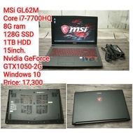 MSi GL62MCore i7-7700HQ8G