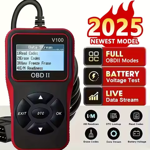 OBD2 Scanner Code Reader with 2.4" LCD Display - Advanced Diagnostic Tool for Engine Faults