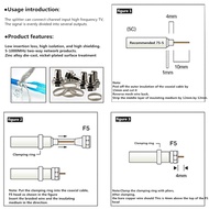1Input 6Output 20DB Antenna Signal Amplifier Universal 6Way TV Signal Booster