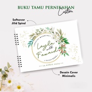 Free Custom Name Wedding Guest Book - Minimalist Aesthetic Wedding Guest Book - GB
