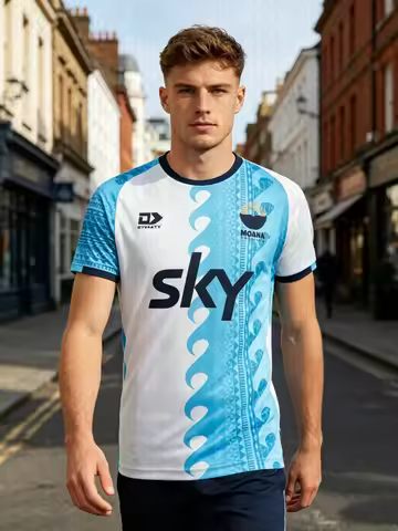 2026 New Summer Men's Rugby Shirt Moana Pasifika Fashionable Sports Breathable Quick Drying Outdoor 