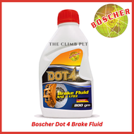 BOSCHER DOT 4 Brake Fluid 1L | Synthetic Brake & Clutch Fluid | ABS Disc & Drum Brake