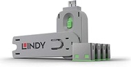 Lindy USB Port Blocker - Pack of 4, Green (40451)