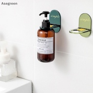 [Asegreen] al Round Hooks Wall Rack Shower Gel Bottle Holder Storage Hand Soap Mounted  Body Wash Shampoo Holder