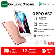 Original Oppo A57 Smartphone 100% Brand New Phone 4GB+64GB Mobiles Android Phones 5G Cellphone