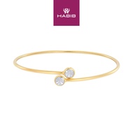 HABIB 585/14K Yellow and White Gold Bangle D01S005-X4