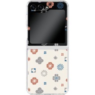 【預購】三星手機殼/Samsung Galaxy Z Flip5/經典花色/珊瑚紅藍