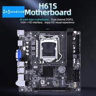 【stsjhtdsss2.sg】H61 Computer Motherboard H61S Desktop Motherboard LGA 1155 2XDDR3 Slots Up to 16G PCI-E 16X 100M Ethernet ITX H61 Desktop Motherboard
