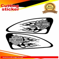 Cutting sticker 1set tanki motor logo harley davidson fire tanki mtor harley