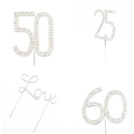 Party needs Sparking Gold Numbers 25 Birthday 25th Anniversary Cake Topper Decoration Accessory
