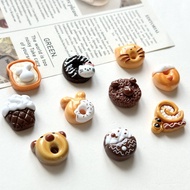 Resin Simulation Donut Cake Toast Cream Refrigerator Sticker Refrigerator Magnet