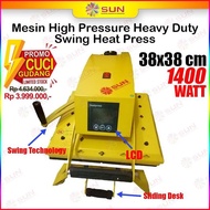 STOK READY!!! Mesin Press Sablon Kaos 38x38 High Pressure Heavy Duty Swing (Sliding) untuk Kaos, Bag