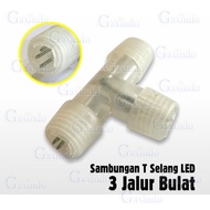 Led hose connection, 3 lane led hose connector, led rope light connector, round led light connection