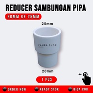 Reducer 20mm to 25mm aquarium pipe socket connection 20mm to 25mm pipe