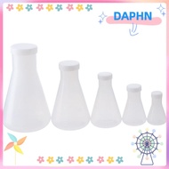 DAPHS Plastic Erlenmeyer Flask, with Screw Caps 5 Sizes Wide Mouth Conical Flask, 50ml, 100ml, 250ml
