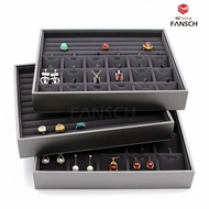 Display Gray Necklace Jewelry Tray Display High-End Brushed Leather Jewelry Jewelry Look at Pallet P