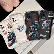 Casing Couple Phone For VIVO Y33S Y33T Y21 Y21S Y21T Y21A Cute Cartoon Silicone Trendy Shoes Shockpr