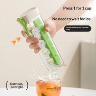 Hand-pressed Ice Cube Mold, Used to Store 6 Ice Cubes for Refrigerator, Food Grade Ice Cube Mold