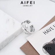 AIFEI JEWELRY Adjustable Original Perempuan 925 Ring Sterling Korean Silver Simple Perak For 純銀戒指 Cincin Accessories Women R1413