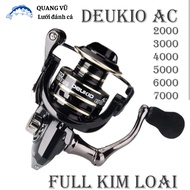 Máy câu cá Deukio AC 2000-7000 cối kim loại máy câu lure lăng xê dùng cho cần câu máy đứng