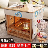 superior productsFolding Table Kang Table Thick Simple Solid Wood Grill Square Thermal Table Household Heating Table Sma