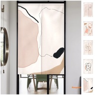Nordic Style Long Door Curtain Self Adhesive Thicken Cotton Linen Doorway Curtain Partition Door Japanese Style Door Curtain