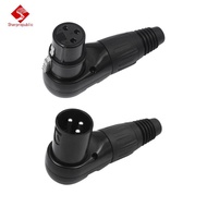 Sharprepublic Right Angle XLR Cable Connector 3Pin XLR Connector 3 Pin XLR Multi Directional