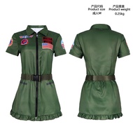 New Halloween Pilot Uniform Adult And Children Jumpsuit Performance Costumes Top Gun Ling Yun