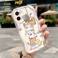 OPPO A36 A76 A96 A58 4G A60 4G A3 5G A3X 5G Case Transparent Case Little Cat Cartoon Z48