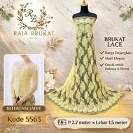 Code 5563 - Cord Lace Brocade Panel Fabric - Grade B - Length 2.7 m Width 1.5 - Material for wedding