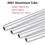6061 Aluminium Tube Length 500mm OD 25~30mm Inner Straight Round Aluminum Alloy Hollow Round Pipe