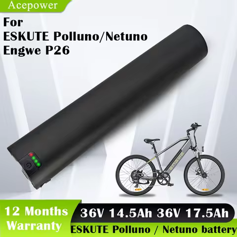 For Engwe P26 Samebike MY275 Eskute Netuno/Polluno Ebike Bicycle Battery Akku 36V 16Ah 17.5Ah Batter