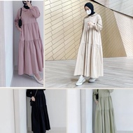 PROMO,,,!!! midi dress Bahan paulista import terbaru 2022 / Midi Dress remaja model trendy Gamis Home Dress Busui Crinkle Airflow Rubiyah Snow Cut / Selma Katrin Pika Tamara Pungky / Baju Muslim Wanita Pungky Midi Dres