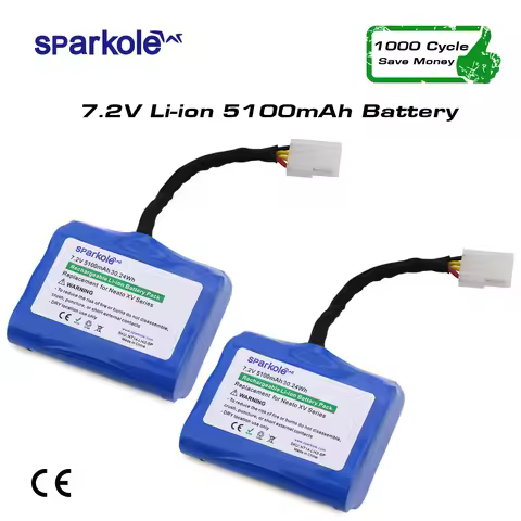 Sparkole 2PCS 5100mAh Lithium-ion Battery For Neato XV-11 XV-12 XV-14 XV-15 XV-25 XV-21 XV Signature