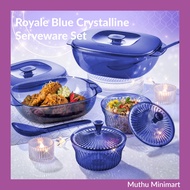 Original Tupperware | Royale Blue Crystalline Serveware Set Dinnerware Set |Set Peralatan Makan Pinggan Mangkuk