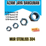 304 Stainless Hexagonal Nut Stainless Steel UNC Nut