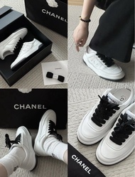 折扣‼️Chanel 24P sneakers white shoes 小白鞋 女款 黑白熊貓板鞋 波鞋 球鞋 運動鞋 trainers shoes size 36.5 打折 markdown MD 