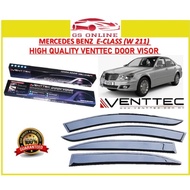 MERCEDES E-CLASS (W 211) 2002 2005 2009  High Quality Venttec Door Visor Window Vent Air Press Defle