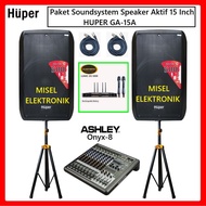 Paket soundsystem outdoor speaker 15 inch Huper GA15A Ashley Onyx 8
