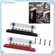 SATmoon 5ทาง Busbar 48V ทองแดง100A Busbar ง่ายเป็นสีดำและสีแดง
