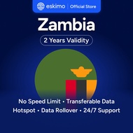 Eskimo Zambia eSIM 1-10GB | 2 Year Validity | How to Redeem in Description