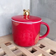 Starbucks Cup 2020 New Year of the Rat Spring Festival Limited Golden Rat Welcome New Year Red Mug Ceramic Cup Water Cup