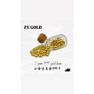 pure gold 999.9GOLD mini beans/stars/ 足金999.9金小金豆/小星星