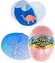 Light Up Hatching Egg 4”- Surprise Hidden Dinosaur with Glow Putty- Stretchy Slime Ooze Toy-Assorted Colors-Perfect Party Favors, Filler, Christmas Stocking Stuffer and Egg Hunt- Boys &amp; Girls Ages 4+