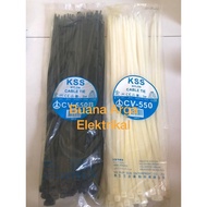 HITAM PUTIH Newest Cable Ties Cv-550 Cv 550x8 Kss Color White/Black @100Pcs Cv550