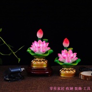 ﺴ¤✜Gift Buddha Supplies۩Electric Battery Dual-Use Buddha Light led Lotus Light For Buddha Light Home
