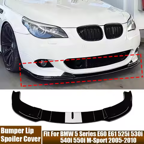 3Pcs/Set Front Bumper Lip Diffuser Spoiler Protective Cover Fit For BMW 5 Series E60 E61 525i 530i 5
