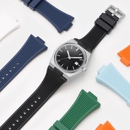 Silicone Watch B For TISSOT PRX Watch T137.407/T137.410 Series Super Men Wrist Strap 26X12mm Convex End Watch